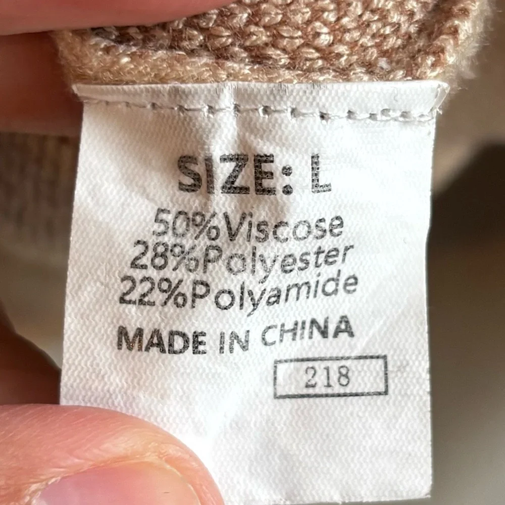 Lilly & Rose Boutique Floral Beige and Brown Sweater, Size Large - Picture 4 of 9